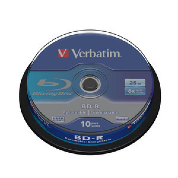 VERBATIM - BD-R BLU-RAY Single Layer 6X Speed (Spindle 10)