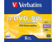 VERBATIM - DVD+RW Matt Silver 4x Speed (Jewel Case - 5 Pack)