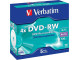 VERBATIM - DVD-RW Matt Silver 4x Speed (Jewel Case - 5 Pack)