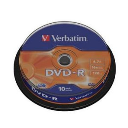 VERBATIM - DVD-R Matt Silver 16x Speed (Spindle - 10 Pack)