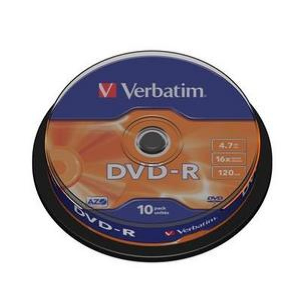 VERBATIM - DVD-R Matt Silver 16x Speed (Spindle - 10 Pack) VERBATIM - DVD-R Matt Silver 16x Speed (Spindle - 10 Pack)