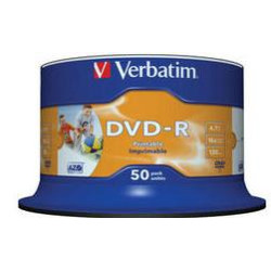 VERBATIM - DVD-R Printable 16x Speed (Spindle - 50 Pack) VERBATIM - DVD-R Printable 16x Speed (Spindle - 50 Pack)