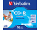 VERBATIM - 700Mb - CD-R (52x) - Wide Printable, Jewel Case (Box of 10)