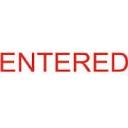 XSTAMPER Entered Stamp - Red