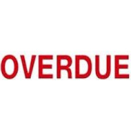 XSTAMPER Overdue Stamp - Red