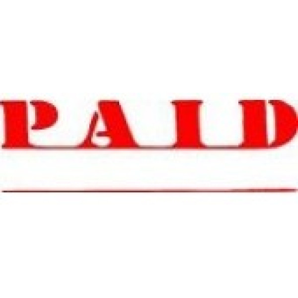 XSTAMPER Paid With Date/Signature Line Stamp - Red