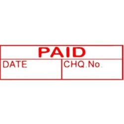 XSTAMPER Paid / Date / Chq No. Stamp - Red XSTAMPER Paid / Date / Chq No. Stamp - Red