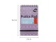 Pukka Pads Metallic A7 Top Spiral Pocket Notebook 100 Page in purple shown with size guide