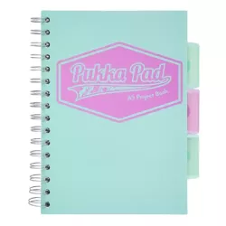Pukka Pads Pastel A5 Polypropylene Cover Project Book 200 Page in teal green shown from the front