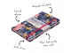 Pukka Bloom A5 Softcover Lined Notebook Blue Feature View Pukka Bloom A5 Softcover Lined Notebook Blue showing cover features and elastic closure