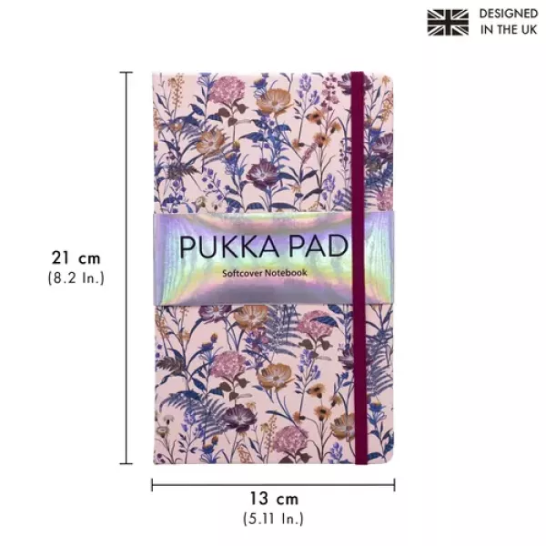 Pukka Bloom A5 Softcover Lined Notebook Cream Front View Pukka Bloom A5 Softcover Lined Notebook 192 Page Cream shown from the front
