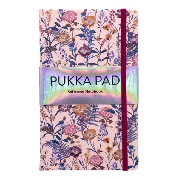 Pukka Bloom A5 Softcover Lined Notebook Cream Front View Pukka Bloom A5 Softcover Lined Notebook 192 Page Cream shown from the front