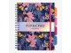 Pukka Bloom B5 Hardcover Project Book Blue Front View Pukka Bloom B5 Hardcover Project Book 200 Page Blue shown from the front with dividers