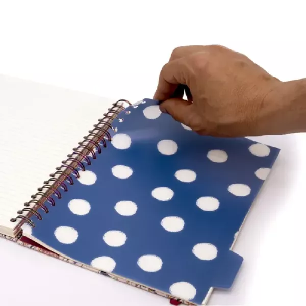 Pukka Bloom B5 Hardcover Project Book 200 Page Cream shown from the front with dividers