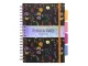 Pukka Bloom B5 Hardcover Project Book Black Front View Pukka Bloom B5 Hardcover Project Book 200 Page Black shown from the front with dividers