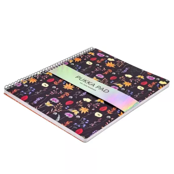 Pukka Bloom A4+ Side Spiral Jotta 160 Page Black shown from the front