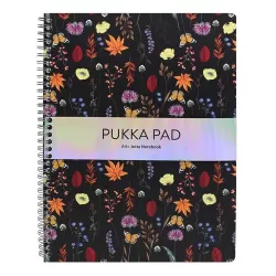 Pukka Bloom A4+ Side Spiral Jotta 160 Page Black shown from the front