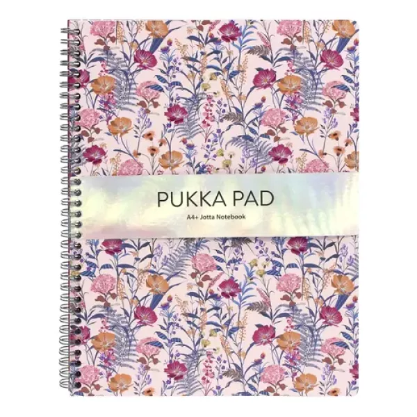 Pukka Bloom A4+ Side Spiral Jotta 160 Page Cream shown from the front