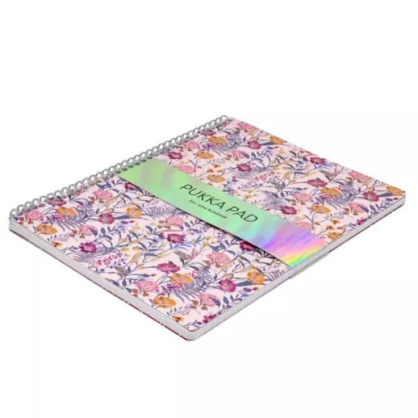 Pukka Bloom A4+ Side Spiral Jotta 160 Page Cream shown from the front