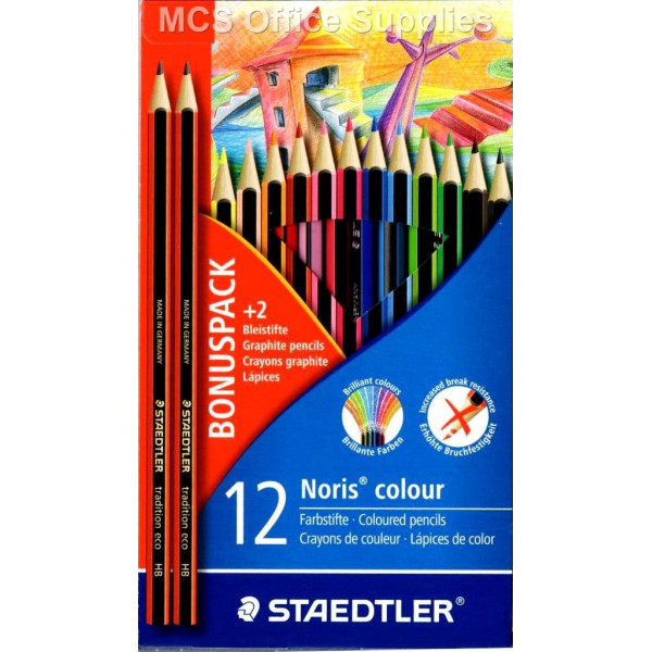 STAEDTLER Noris Colour Pencils 12 + 2HB Pencils